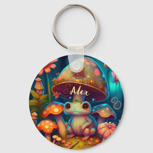 Magische kikkerpaddenstoel Sleutelhanger (Voorkant)