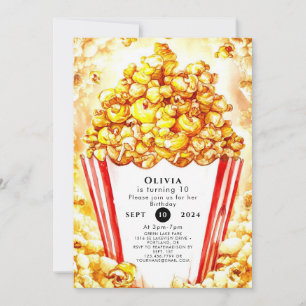 Magische Kinderen Popcorn Verjaardag Kaart