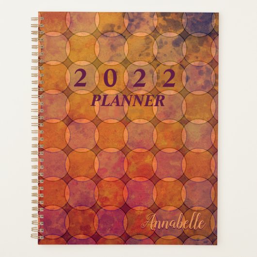 Magische kleuren Abstract ontwerp 2022-planner Planner (Voorkant)