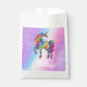 Magische kleurrijke eenhoorn bedankzakje