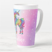 Magische kleurrijke eenhoorn latte mok (Rechterhoek)