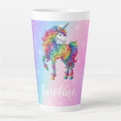 Magische kleurrijke eenhoorn latte mok (Voorkant)