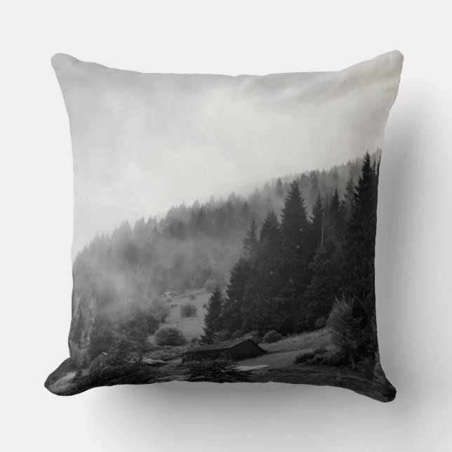 Magische, koele natuur in mist kussen (Voorkant)