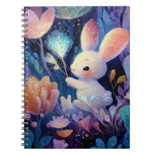 Magische konijn in de betoverde tuin notitieboek