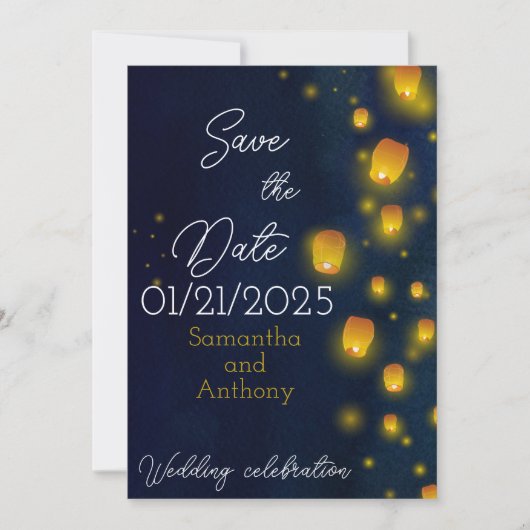 Magische Lantaarns Bruiloft Save the Dates Save The Date (Voorkant)