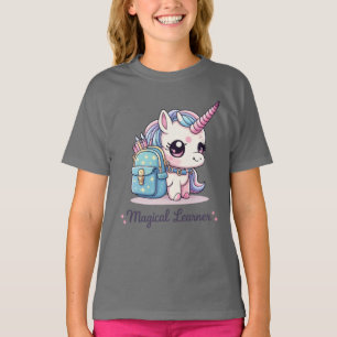 Magische Leerling Eenhoorn Terug naar School Kinde T-shirt