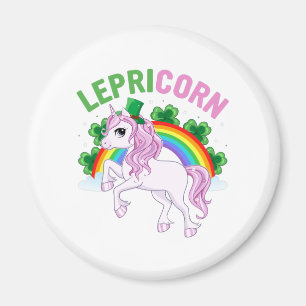 Magische Lepricorn Eenhoorn met Regenboog en Klave Magneet