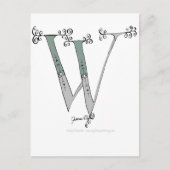 Magische letter W van tony fernandes-ontwerp Briefkaart (Voorkant)