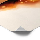 Magische lichtboom met silhouetten poster (Hoek)