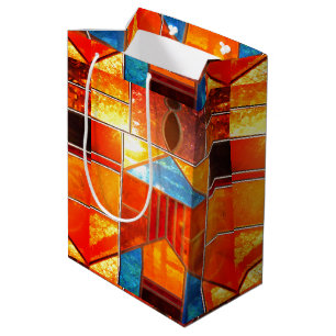 Magische lichtstroom uit de ramen van de kerk medium cadeauzakje