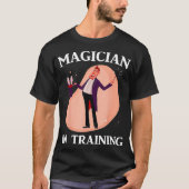 Magische magiër die Bunny Tricks Rabbit opleidt T-shirt (Voorkant)