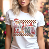 Magische Mama Retro Kerstmis Tri-Blend Shirt