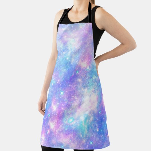 Magische Melkweg: Roze Blauwe Sterrenprint Schort (Insitu)