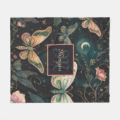 Magische middernachttuin fleece deken (Voorkant (Horizontaal))