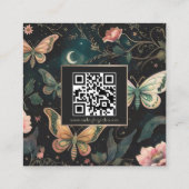 Magische Midnight Garden Dank u korting Kaart Vierkante Visitekaartje (Achterkant)