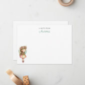 Magische Moderne Fee Gepersonaliseerd Notitiekaartje (Voorkant / Achterkant in situ)