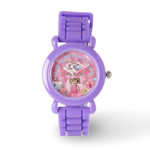 Magische Mooie Bloem Eenhoorn Foto Verjaardagscade Horloge