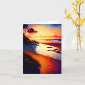 Magische mooie zonnestralen kaart (Gele Bloem)