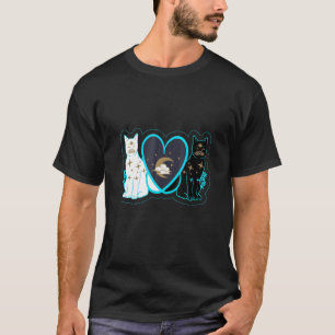 Magische mystieke kat Couple Yin Yang 5 Ying D Cor T-shirt