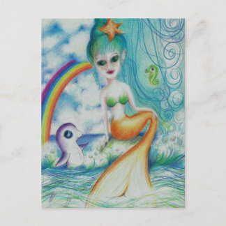 Magische mystische zeemeermin briefkaart