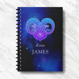 Magische naam met Zodiac-teken Aries Notitieboek