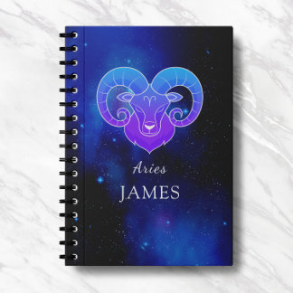 Magische naam met Zodiac-teken Aries Notitieboek