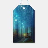 Magische Nacht Bos Bomen Sprookje Cadeaulabel (Achterkant)