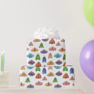 Magische nachtmotpatroon. Mysterie vlinder Cadeaupapier