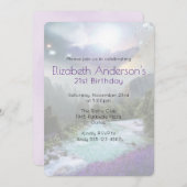 Magische Natuur Landschap Birthday Invite Kaart (Voorkant / Achterkant)