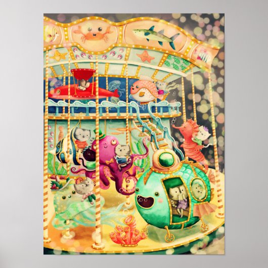 Magische Nautical Carrousel Poster (Voorkant)
