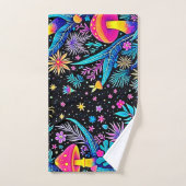 Magische Neon Forest Night Dream Design Bad Handdoek (Handdoek)