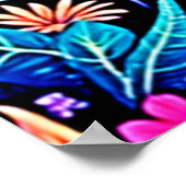 Magische Neon Forest Night Dream Design Poster (Hoek)