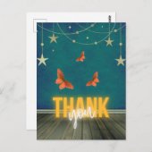 Magische Neonlichten & Vlinders Briefkaart (Voorkant / Achterkant)