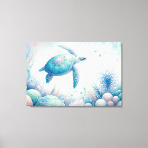 Magische Onderwater Zeeschildpad Print
