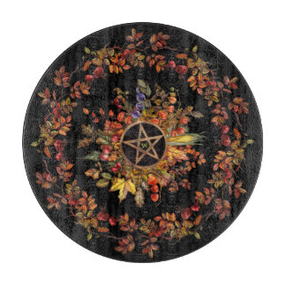 Magische Oogst Met Pentagram Monogram Snijplank