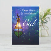 Magische Oosterse Lantaarn - Eid Party Invitation Kaart (Staand voorkant)