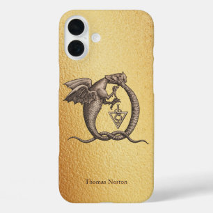Magische Ouroboros Dragons met de naam Gold iPhone 16 Plus Hoesje