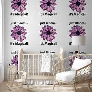 Magische Paarse bloem bloeit gewoon zijn magische Behang