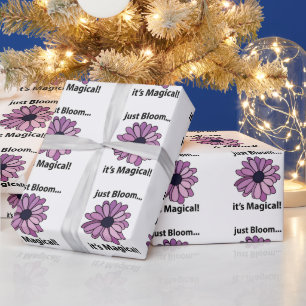 Magische Paarse bloem bloeit gewoon zijn magische Cadeaupapier
