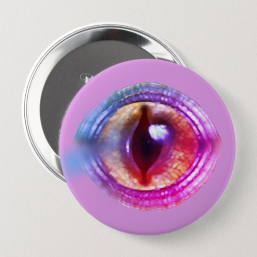 Magische Paarse Fantasy Dragon's oog Ronde Button 4,0 Cm (Voorkant /achterkant)
