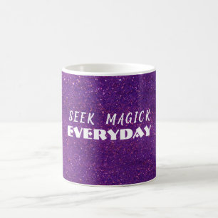 Magische Paarse glitter Witchy Magic Galaxy Spells Koffiemok