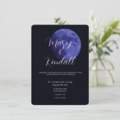 Magische paarse maanfoto kaart (Staand voorkant)