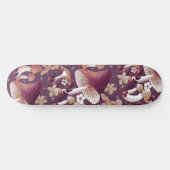 Magische Paarse paddenstoel Skateboard (Horizontaal)
