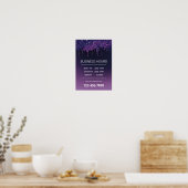 Magische Paarse schijven Beauty Salon Spa openings Poster (Keuken)