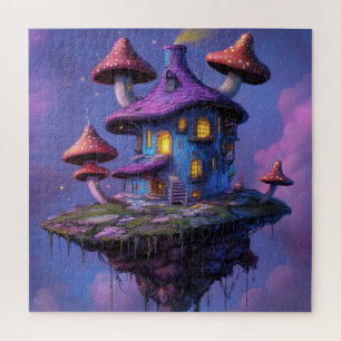 Magische Paddenstoel Feeënwoning & Zwevend Eiland Legpuzzel