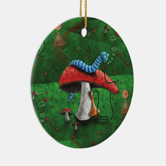 Magische paddenstoel keramisch ornament (Rechts)