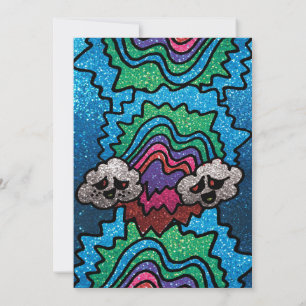 Magische paddenstoel Regelboog Glitter Whimsical Kaart