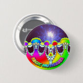 magische paddenstoel-vuurwerk ronde button 5,7 cm (Voorkant /achterkant)