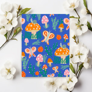 Magische paddenstoelen Kute Butterflies Slakken La Briefkaart