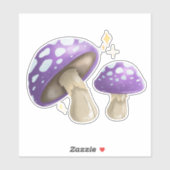 Magische paddenstoelen - LAVENDER Sticker (Vel)